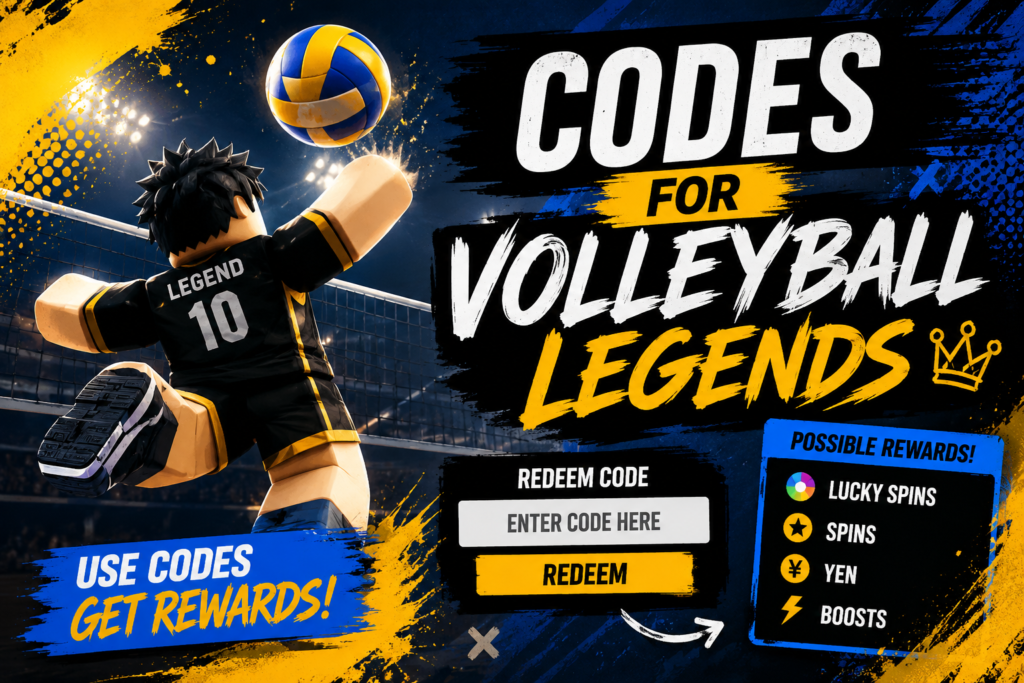 codes for volley ball legends
