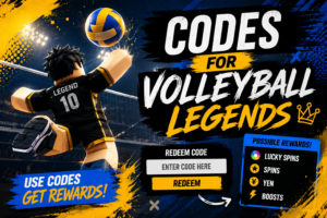 codes for volley ball legends
