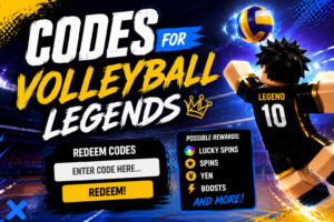 codes for volley ball legends